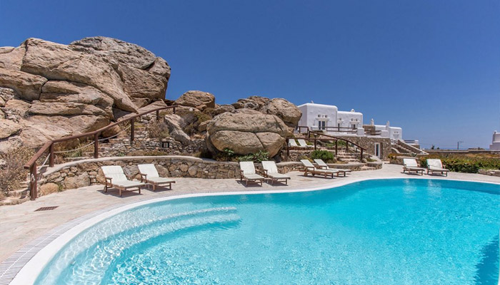 Villa in Super Paradise Mykonos. Luxury villas, Greek island villa, Villas for rent,  Holidays villas, Rental villas